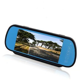 Blaues Glas 7" Anzeigen-Auto-Rückspiegel-Monitor stützt den 2 Möglichkeits-Videoeingang